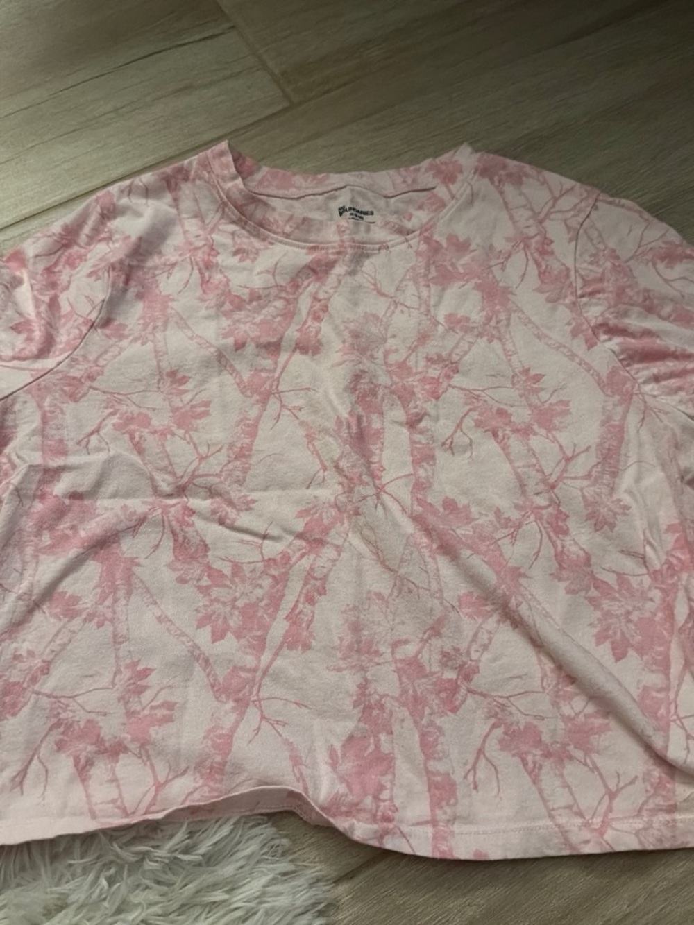 No Boundaries Pink Floral Crop Tee